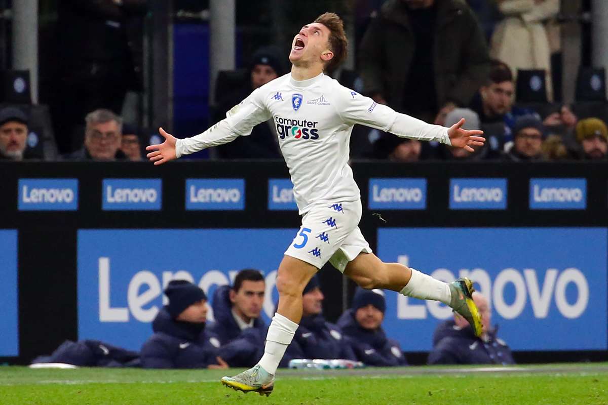 empoli tommaso baldanzi esultanza